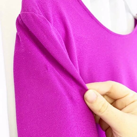 NWT Kensie Women’s Fuchsia Purple Flowy Blouse Size Small - Picture 8 of 12